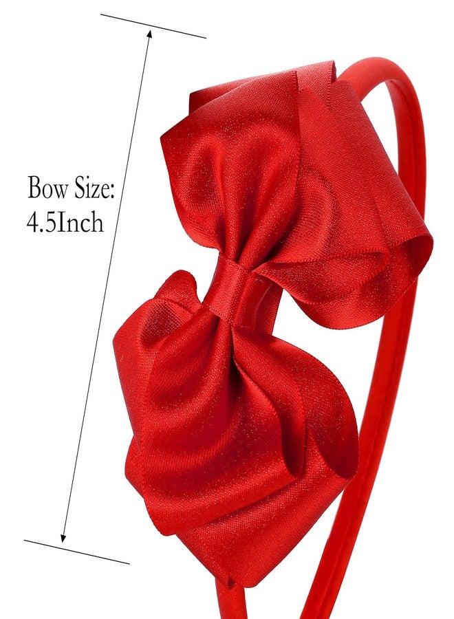 Zolyco Glitter Bows Headbands for Women Fashion Bowknot Headband Big Bow Sparkle Ribbon Hair Hoop Headband for Toddlers Girls Kids Party Decoration Cosplay Costume Headwear Makeup Handmade Hair Band - Image 4
